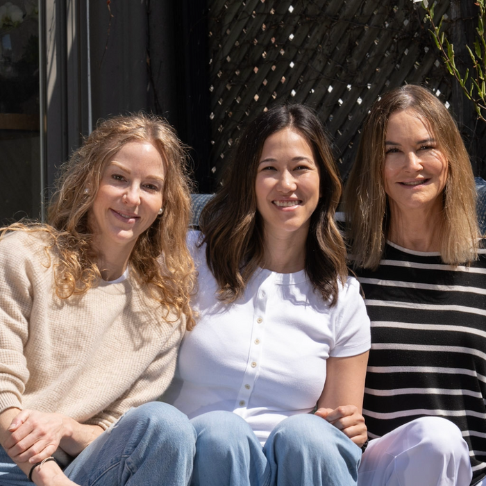 jaime hackett and erin prohaska, founders of stay bite free, post with graydon moffat, founder of graydon skincare